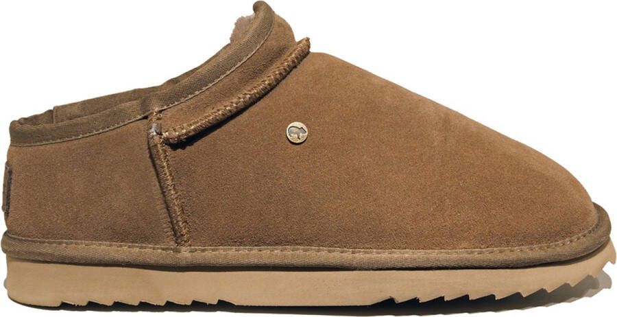 Warmbat Conner Men Suede Heren Sloffen Taupe Bruin