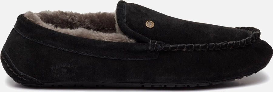 Warmbat Earlwood Men Suede Heren Sloffen Zwart