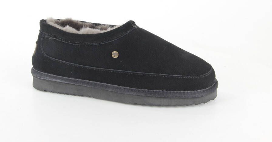 Warmbat Ebor Men Suede Black Heren Sloffen Zwart