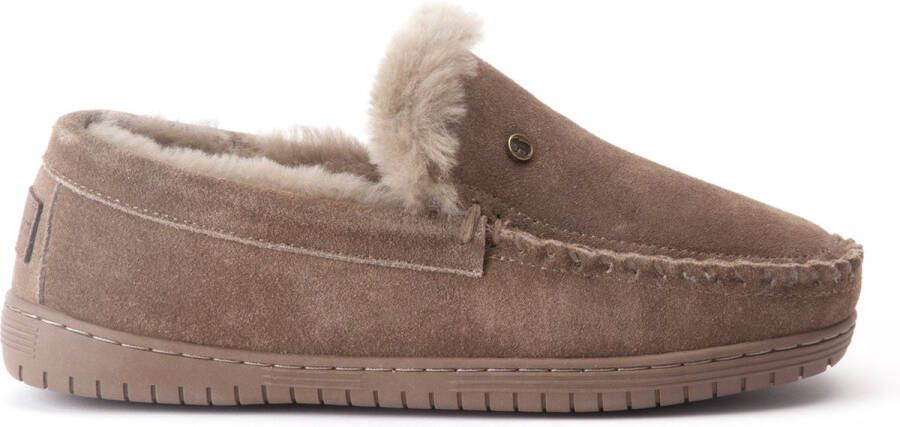 Warmbat Grizzly Men Suede Heren Sloffen Taupe Bruin