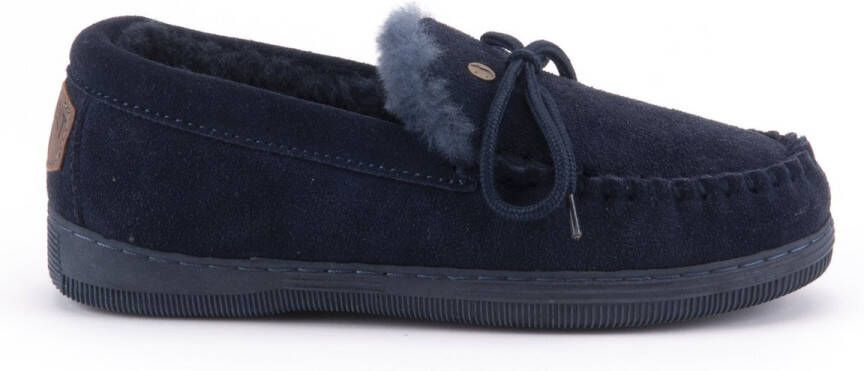 Warmbat Koala Women Suede Dames Sloffen Donkerblauw