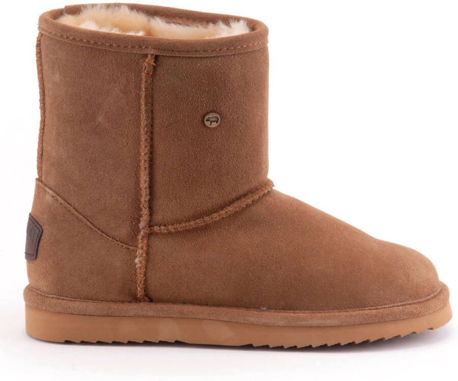 WARMBAT Vachtlaarzen Dames Kangaroo Maat: 37 Materiaal: Suède Kleur: Cognac