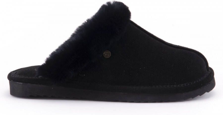 Warmbat Lismore Suede Dames Pantoffels Black