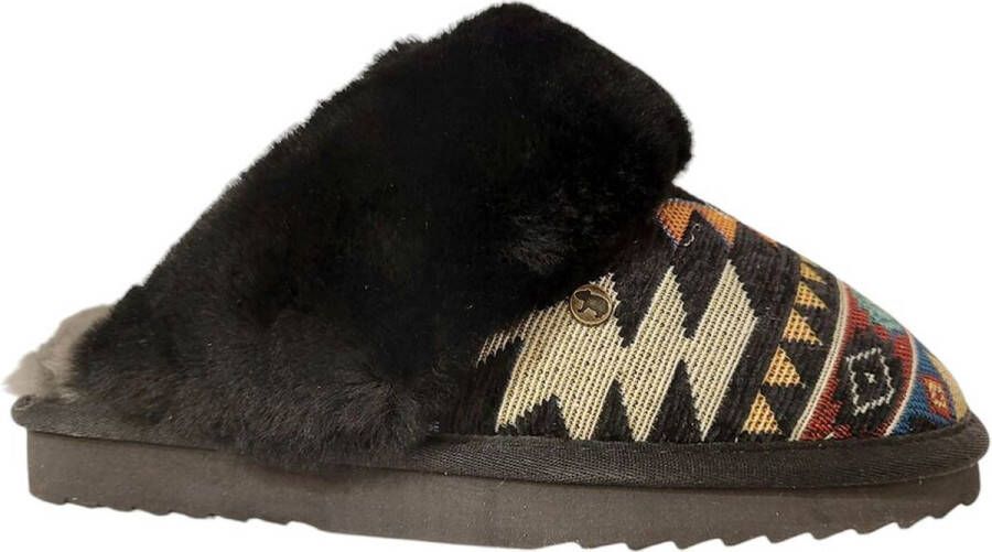 Warmbat Pantoffel Collie CLL 324699 Zwart