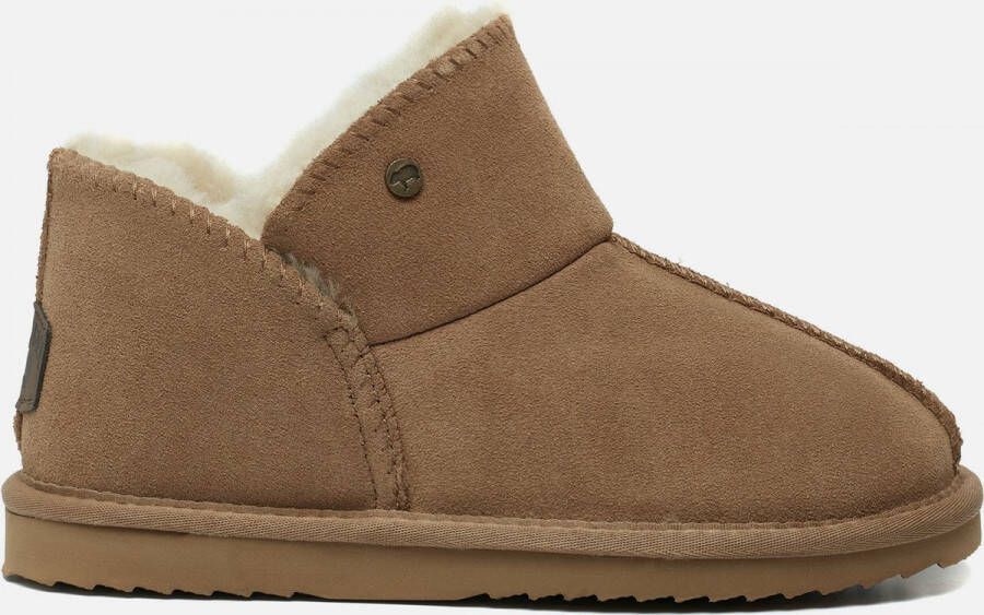 Warmbat Pantoffels Cognac Suede 272211 Dames