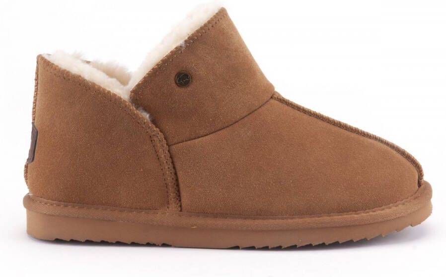 Warmbat Australia Willow suède pantoffels cognac kids Bruin Jongens Meisjes Suede 35