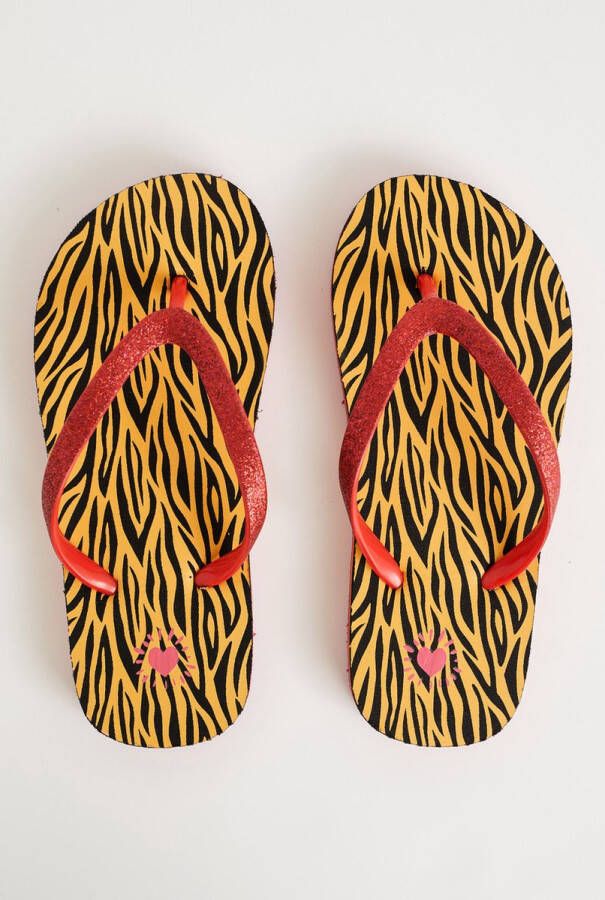 WE Fashion Meisjes teenslippers met dessin