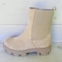 Weloveshoes SmileFavorites® Chelsea boots met Hak Suedine Beige - Thumbnail 2