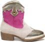 Weloveshoes Smile Favorites Meisjes Cowboylaarzen met Hak Beige Suedine - Thumbnail 3