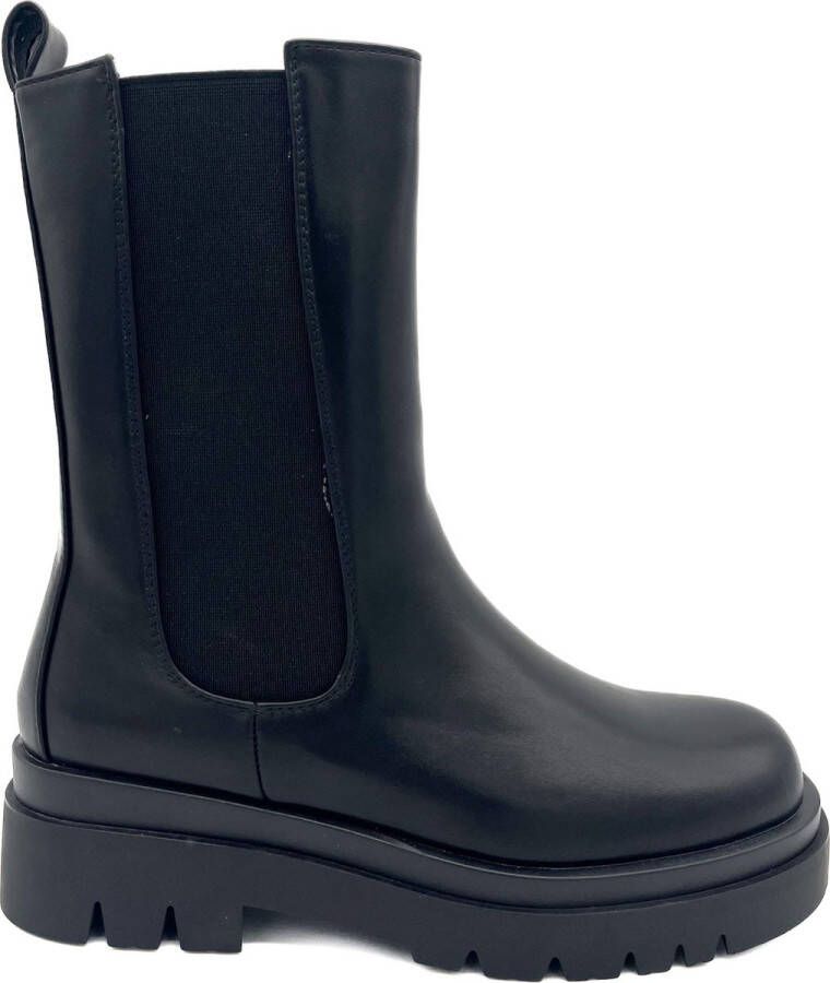 Weloveshoes Smile Favorites Dames Chelsea boots Zwart Imitatieleer