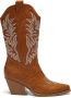 Weloveshoes Cyber Monday Deal Dames Cowboylaarzen met Hak Imitatieleer Camel - Thumbnail 2