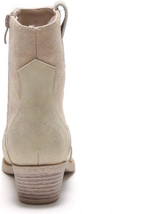 Weloveshoes Smile Favorites Dames Cowboylaarzen met Hak Kort Beige Suedine