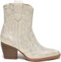 Weloveshoes Smile Favorites Dames Cowboylaarzen met Hak Kort Goud Imitatieleer - Thumbnail 2