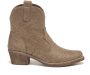 Weloveshoes Cyber Monday Deal Dames Cowboylaarzen met Hak Kort Suedine Khaki - Thumbnail 1