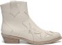 Weloveshoes Smile Favorites Dames Cowboylaarzen met Hak Kort Wit Imitatieleer - Thumbnail 1