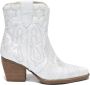 Weloveshoes Smile Favorites Dames Cowboylaarzen met Hak Kort Zilver Imitatieleer - Thumbnail 1