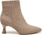 Weloveshoes SmileFavorites Dames Enkellaarzen met Hak Taupe Khaki Suedine - Thumbnail 2