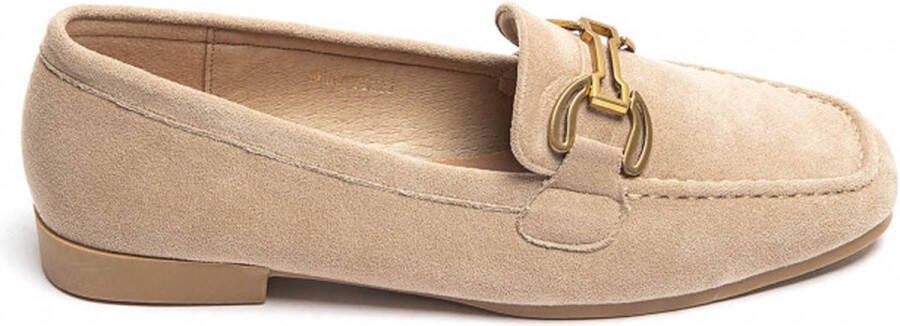 Weloveshoes Smile Favorites Dames Loafers Khaki Suedine Moccasins