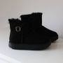 Weloveshoes Smile Favorites Dames Uggies Pantoffels Boots Zwart Stof - Thumbnail 2