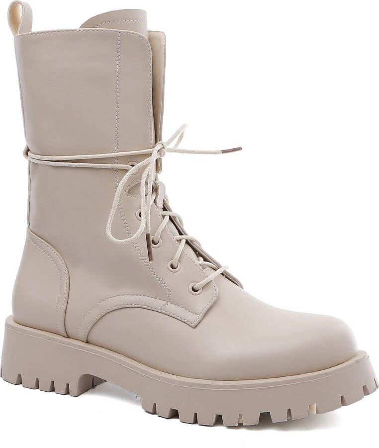 Weloveshoes Black Friday Deal Veterboots Western Imitatieleer Beige