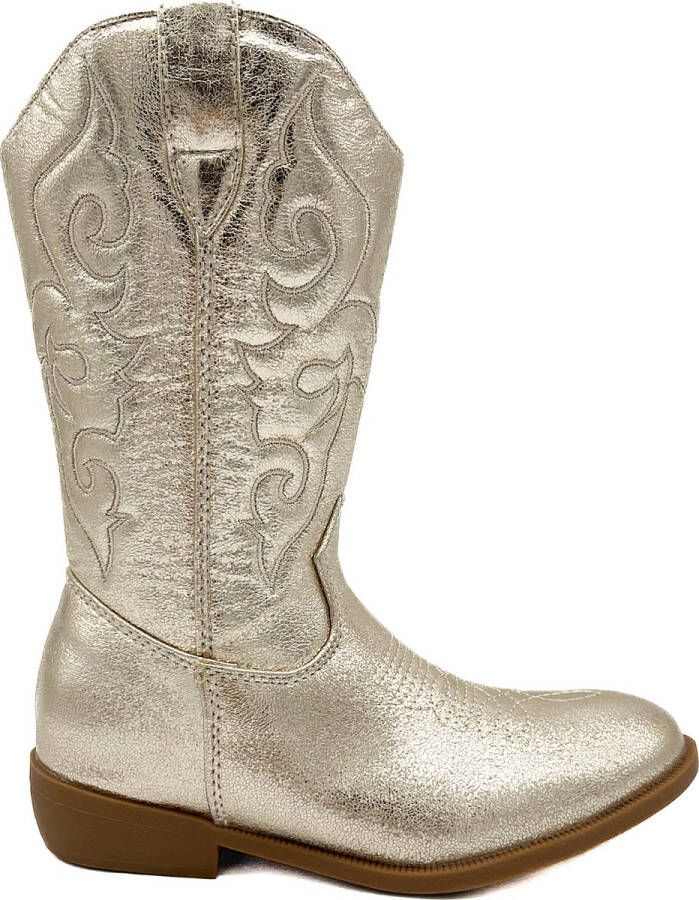 Weloveshoes Smile Favorites Meisjes Cowboylaarzen Goud Imitatieleer Goud Metallic