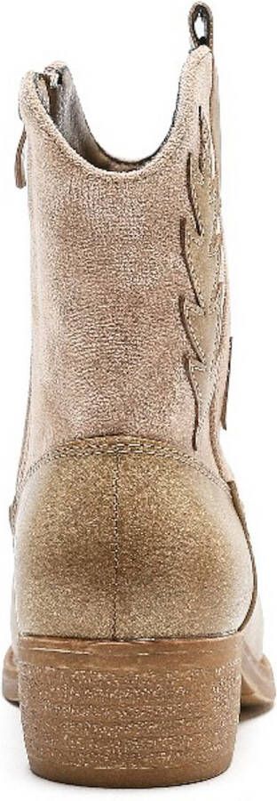 Weloveshoes Smile Favorites Meisjes Cowboylaarzen Khaki Imitatieleer Suedine