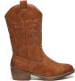 Weloveshoes Smile Favorites Meisjes Cowboylaarzen met Hak Beige Imitatieleer - Thumbnail 1