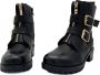 Weloveshoes SmileFavorites Biker boots met Hak Zwart Imitatieleer - Thumbnail 4