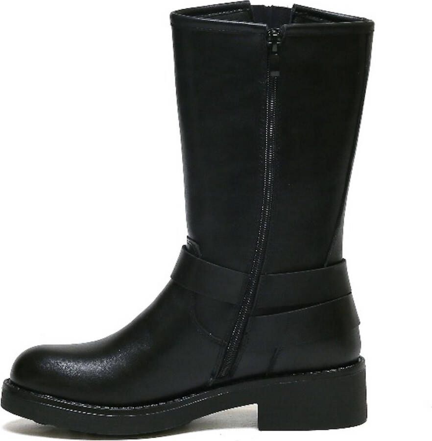 Weloveshoes Black Friday Deal Biker boots Western Imitatieleer Zwart