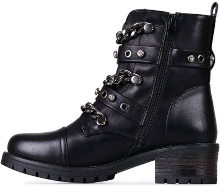 Weloveshoes SmileFavorites® Biker boots met Hak Imitatieleer Zwart