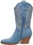 Weloveshoes Cyber Monday Deal Dames Cowboylaarzen met Hak Blauw - Thumbnail 1