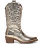 Weloveshoes Smile Favorites Dames Cowboylaarzen met Hak Goud Imitatieleer - Thumbnail 2