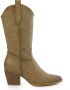 Weloveshoes Black Friday Deal Dames Cowboylaarzen met Hak Imitatieleer Khaki - Thumbnail 1