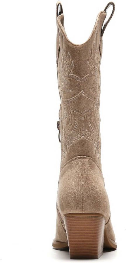 Weloveshoes Black Friday Deal Dames Cowboylaarzen met Hak Khaki