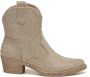 Weloveshoes Cyber Monday Deal Dames Cowboylaarzen met Hak Kort Suedine Beige - Thumbnail 2