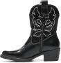 Weloveshoes Cyber Monday Deal Dames Cowboylaarzen met Hak Kort Imitatieleer Zwart - Thumbnail 1