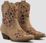 Weloveshoes Cyber Monday Deal Dames Cowboylaarzen met Hak Kort Suedine Khaki - Thumbnail 1