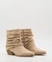 Weloveshoes SmileFavorites Dames Enkellaarzen met Hak Beige Suedine - Thumbnail 2