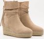 Weloveshoes SmileFavorites Dames Enkellaarzen met Hak Beige Suedine - Thumbnail 2