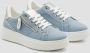 Weloveshoes SmileFavorites Dames Sneakers Blauw Stof - Thumbnail 2