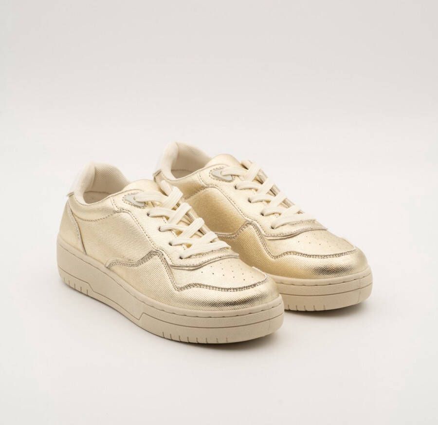 Weloveshoes SmileFavorites Dames Sneakers Goud Imitatieleer