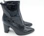 Weloveshoes Black Friday Deal Dames Enkellaarzen met Hak Imitatieleer Zwart - Thumbnail 2