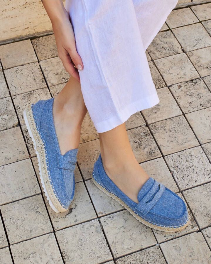 Weloveshoes SmileFavorites Instappers Blauw Stof