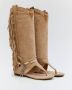 Weloveshoes SmileFavorites Instappers Slippers Western Beige Suedine - Thumbnail 3