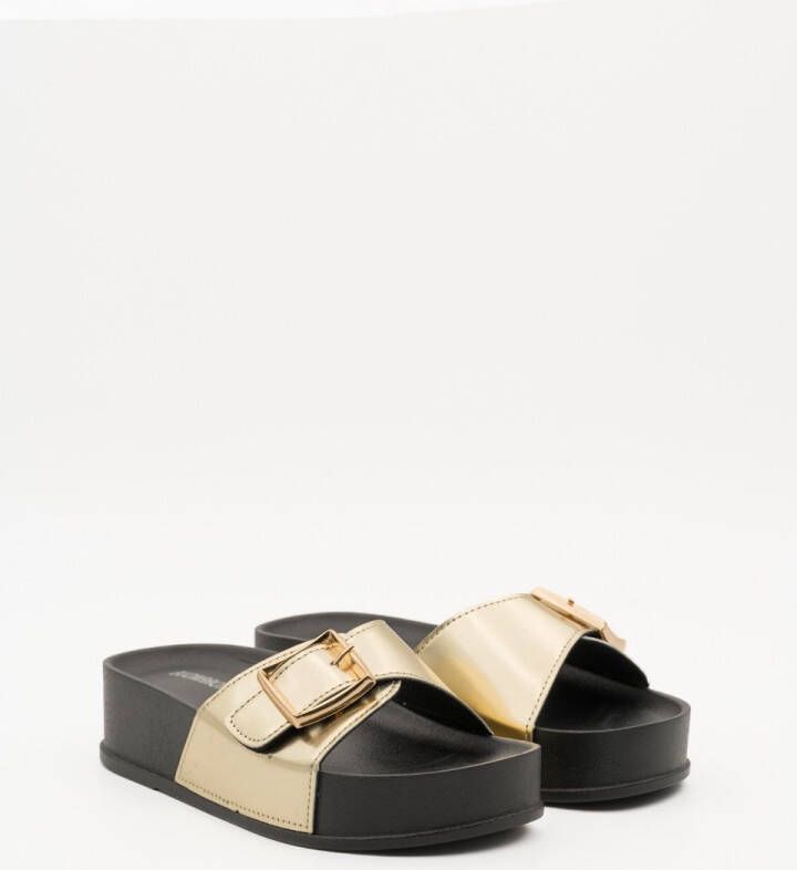 Weloveshoes SmileFavorites Instappers Slippers Western Goud Imitatieleer