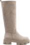 Weloveshoes SmileFavorites® Laarzen Chelsea boots met Hak Suedine Beige - Thumbnail 1