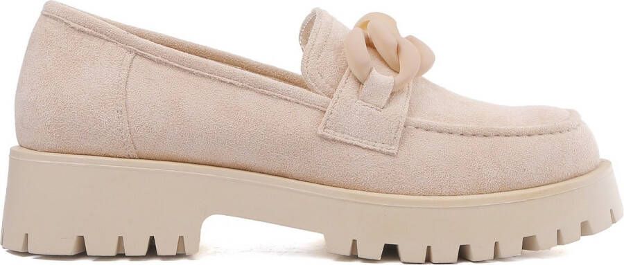 Weloveshoes SmileFavorites Loafers & Espadrilles Western Beige Suedine