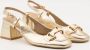 Weloveshoes SmileFavorites Loafers & Espadrilles Instappers met Hak Goud Imitatieleer - Thumbnail 1