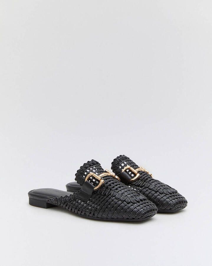 Weloveshoes SmileFavorites Loafers & Espadrilles Instappers Zwart Imitatieleer