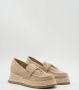 Weloveshoes SmileFavorites Loafers & Espadrilles met Hak Khaki Suedine - Thumbnail 2